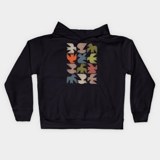 Midcentury Bird Grid Kids Hoodie